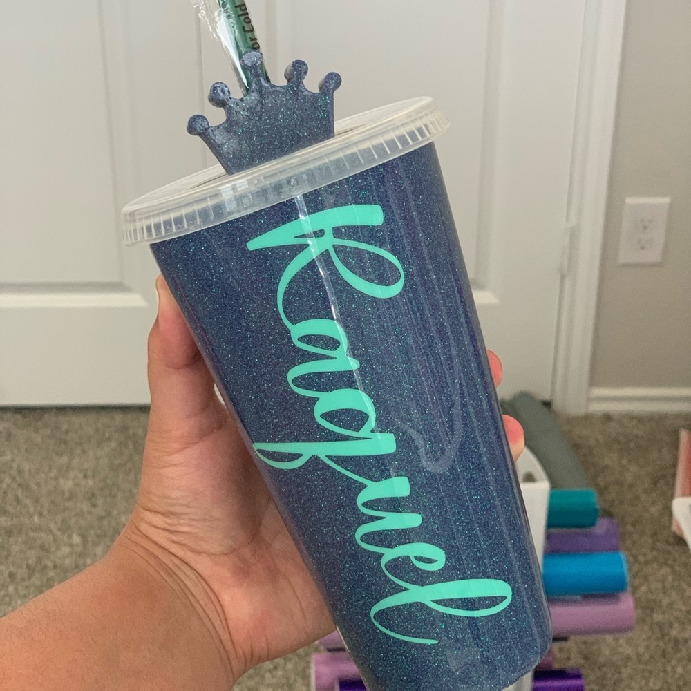 Starbucks cup cups personalized with glitter&ep